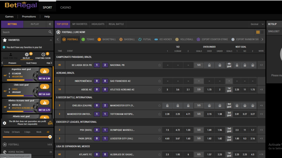 BetRegal screenshot