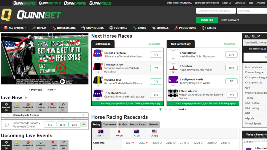 QuinnBet screenshot