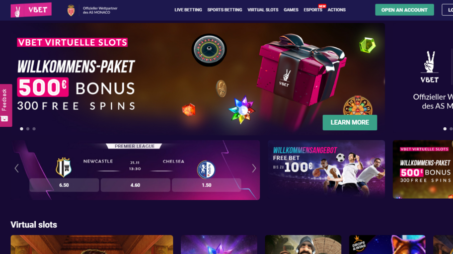 VBet screenshot