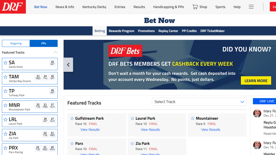 DRF Bets screenshot