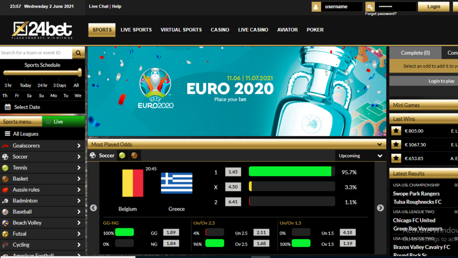 X24Bet screenshot