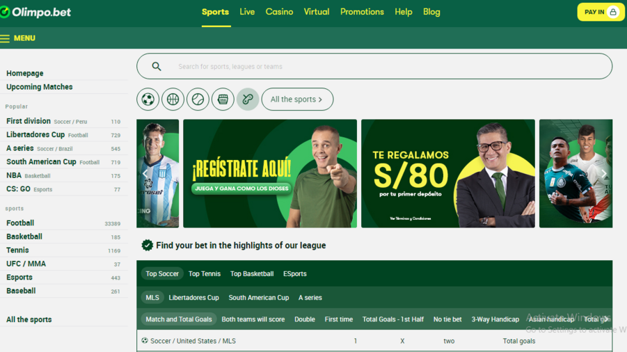 Olimpo.bet screenshot image