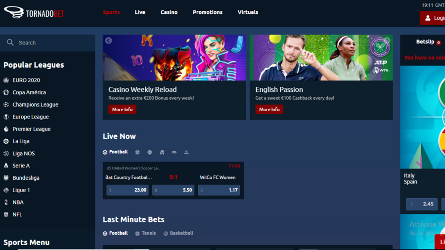 Tornadobet screenshot