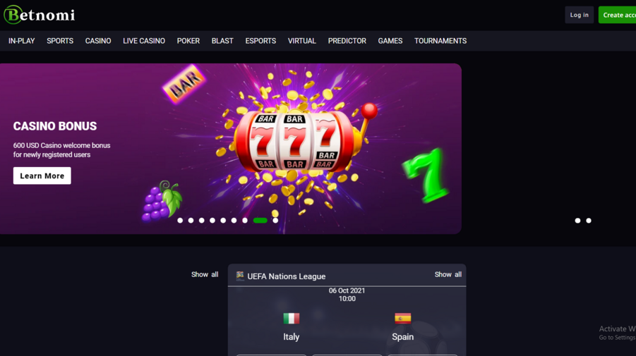 Betnomi screenshot