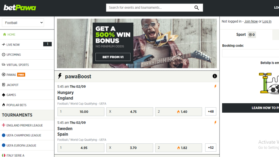 BetPawa screenshot