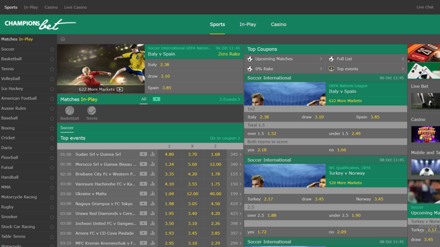 Championsbet screenshot