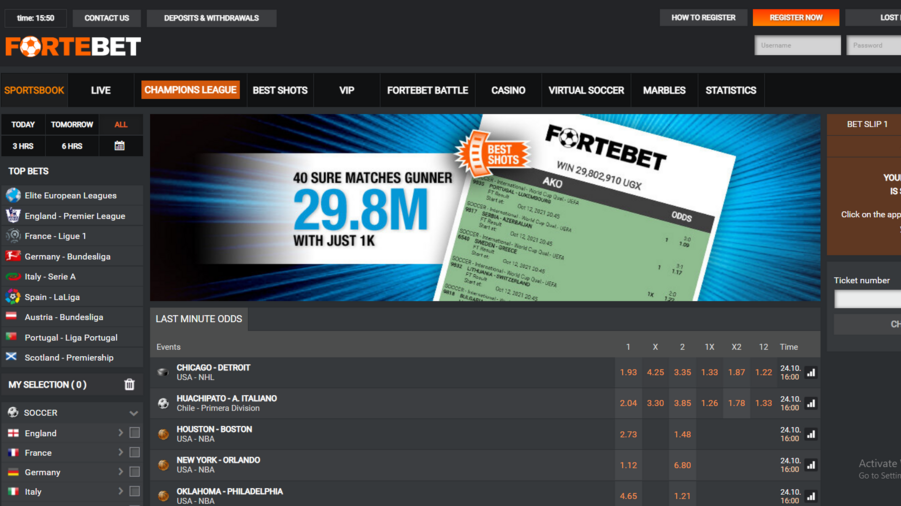 ForteBet screenshot