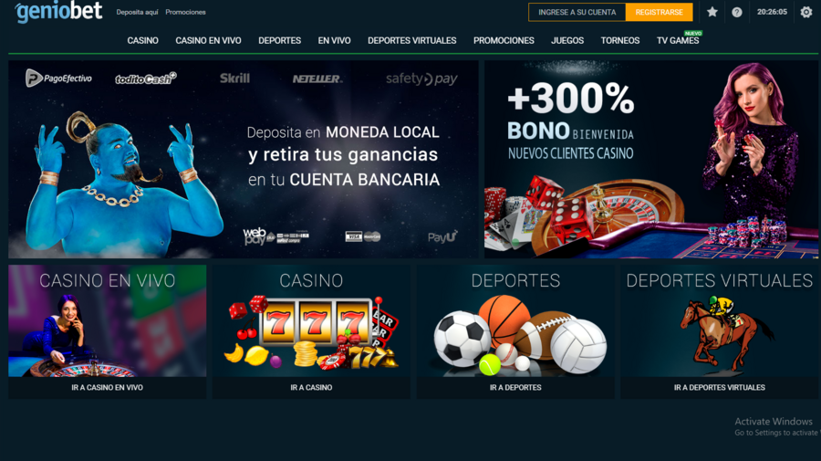 Geniobet screenshot