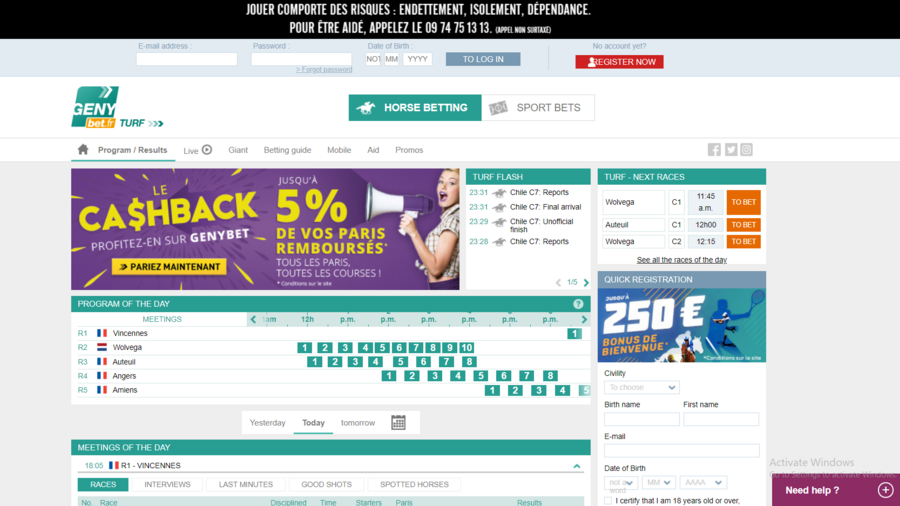 Genybet screenshot