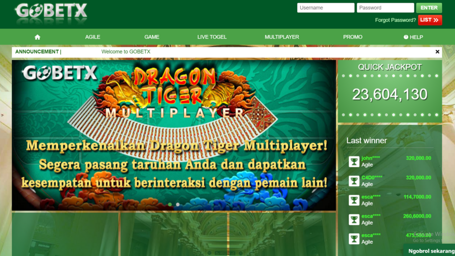 GOBETX screenshot