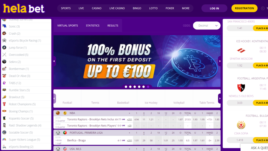Helabet screenshot