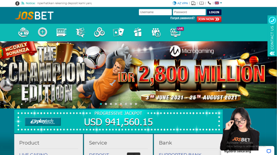 JosBet screenshot