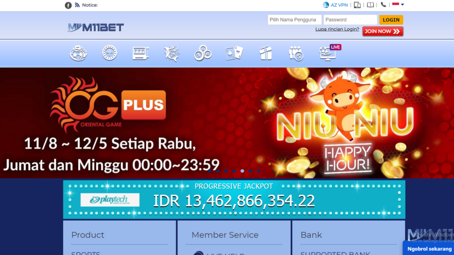 M11Bet screenshot