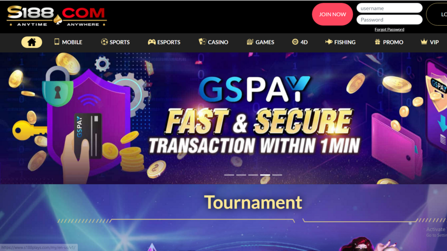 S188.com screenshot