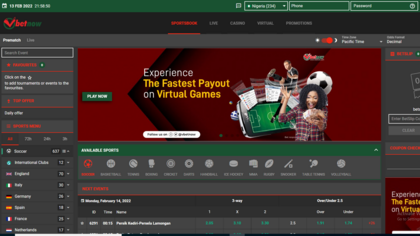 Vbetnow screenshot